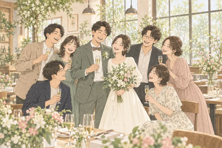 結婚式二次会・1.5次会のイメージイラスト
