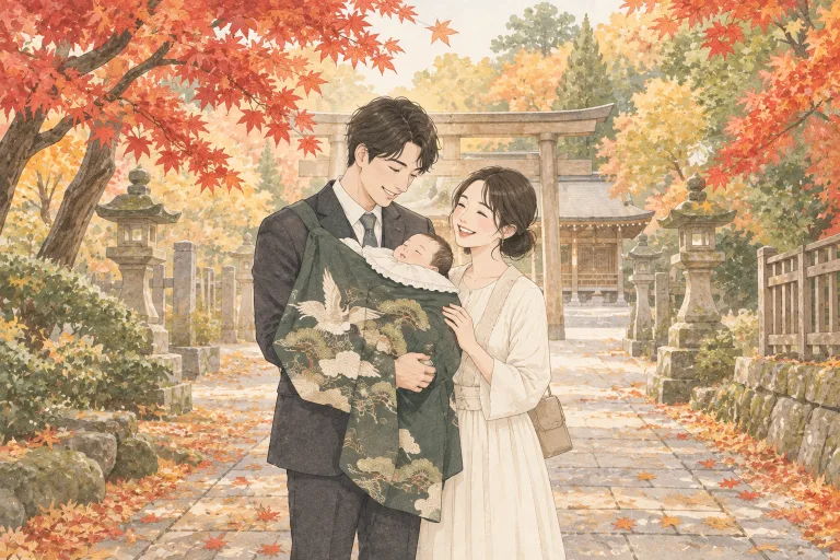 お宮参りのイメージイラスト